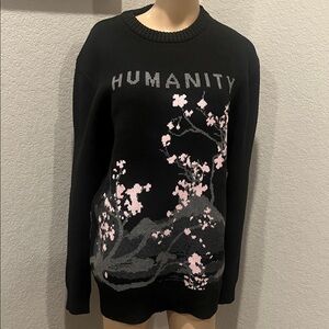 Nwt Rgstr black cherry blossom japan sweater .